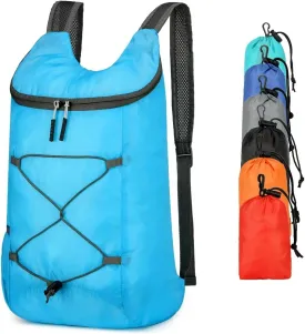 16L Hiking-Daypack Lightweight-Foldable Travel-Backpack Water-Resistant Camping Outdoor Packable Easy Carry-on Bag (Blue)