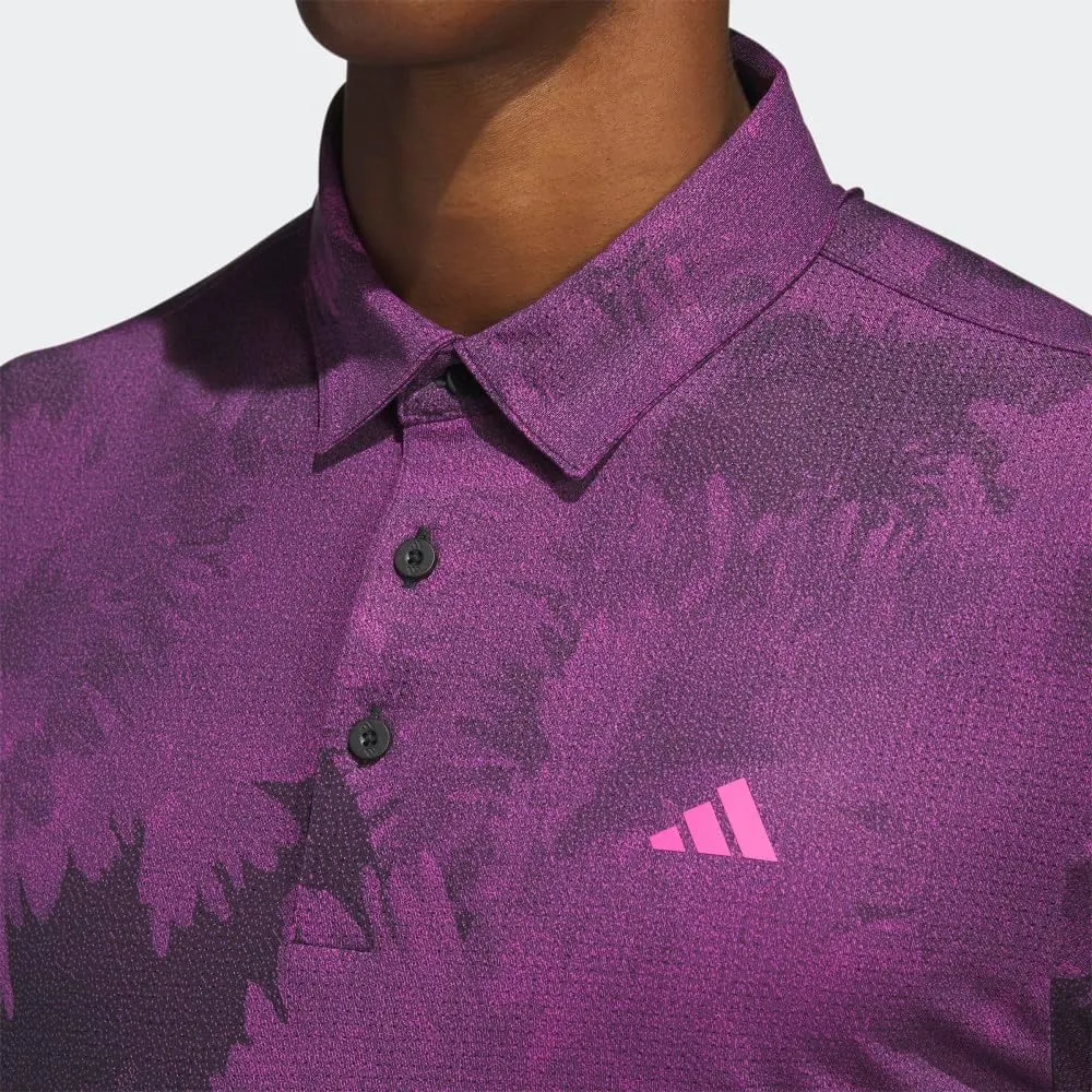 adidas Men's Flower Mesh Golf Polo Shirt