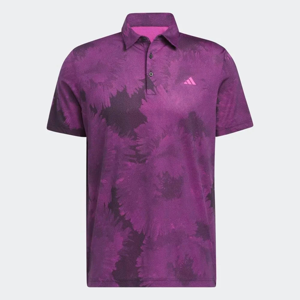 adidas Men's Flower Mesh Golf Polo Shirt