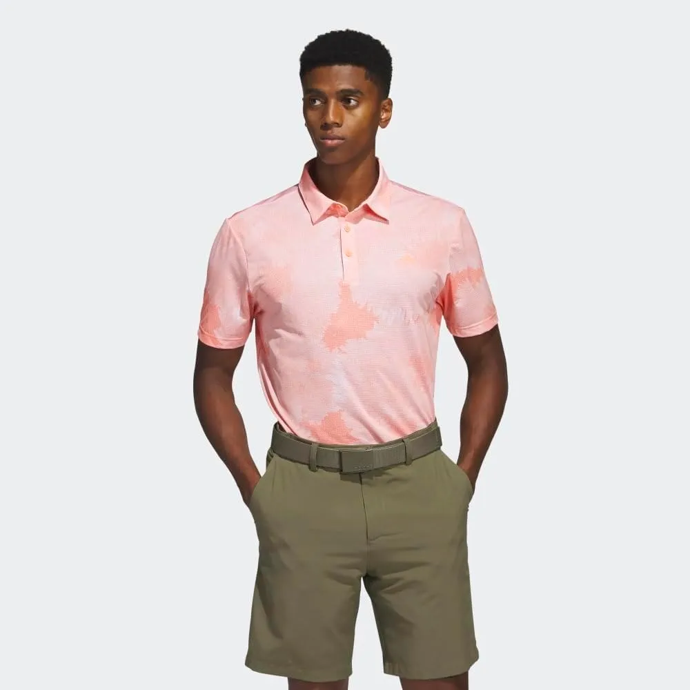 adidas Men's Flower Mesh Golf Polo Shirt
