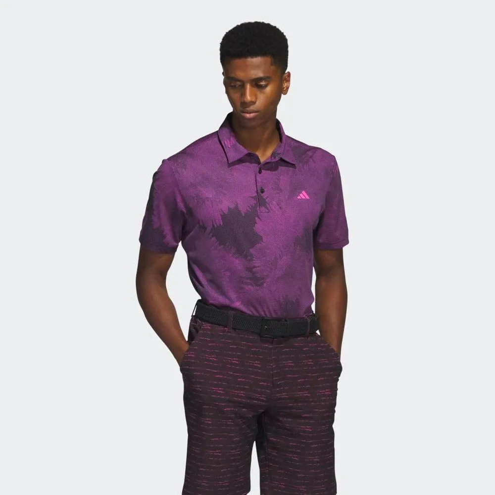 adidas Men's Flower Mesh Golf Polo Shirt