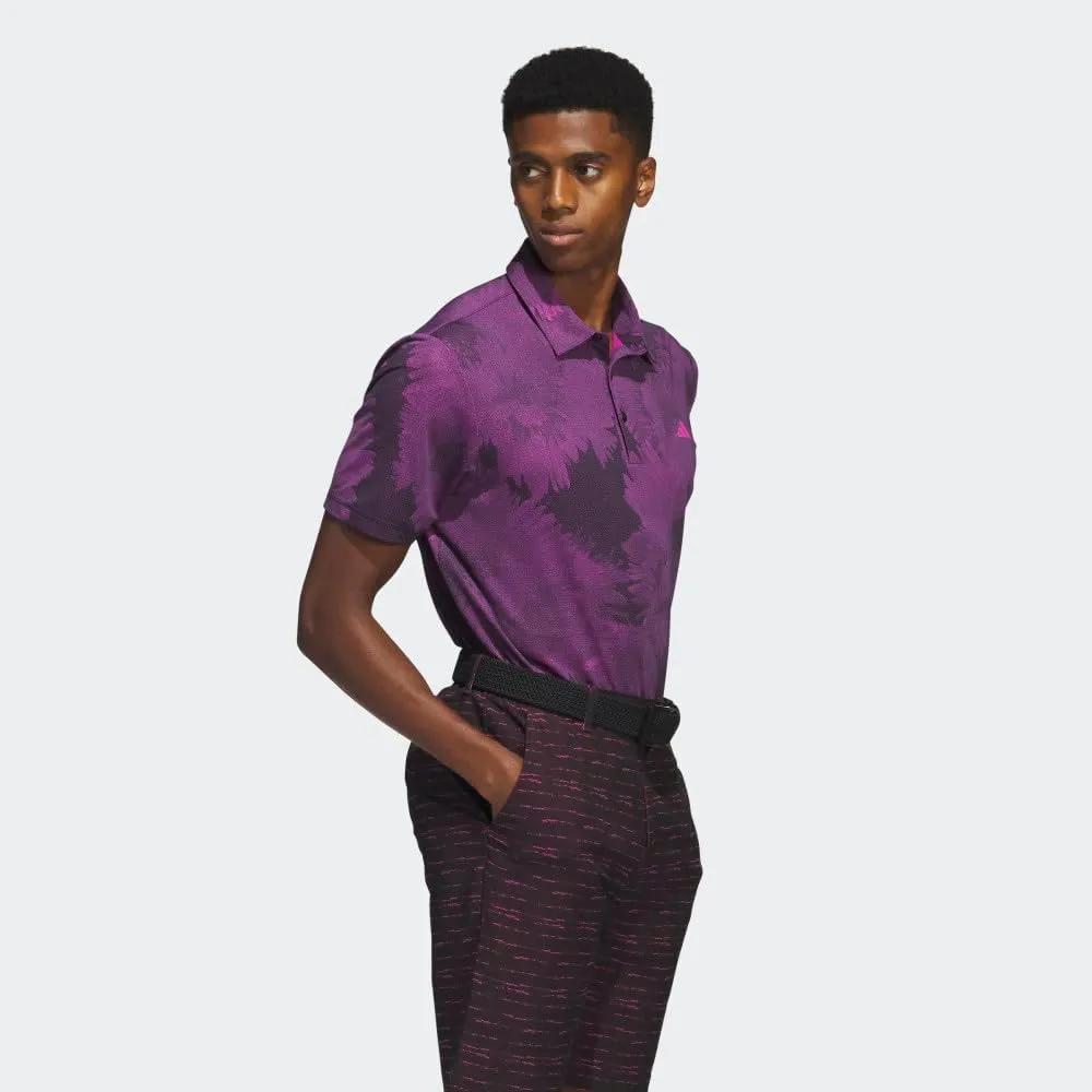 adidas Men's Flower Mesh Golf Polo Shirt