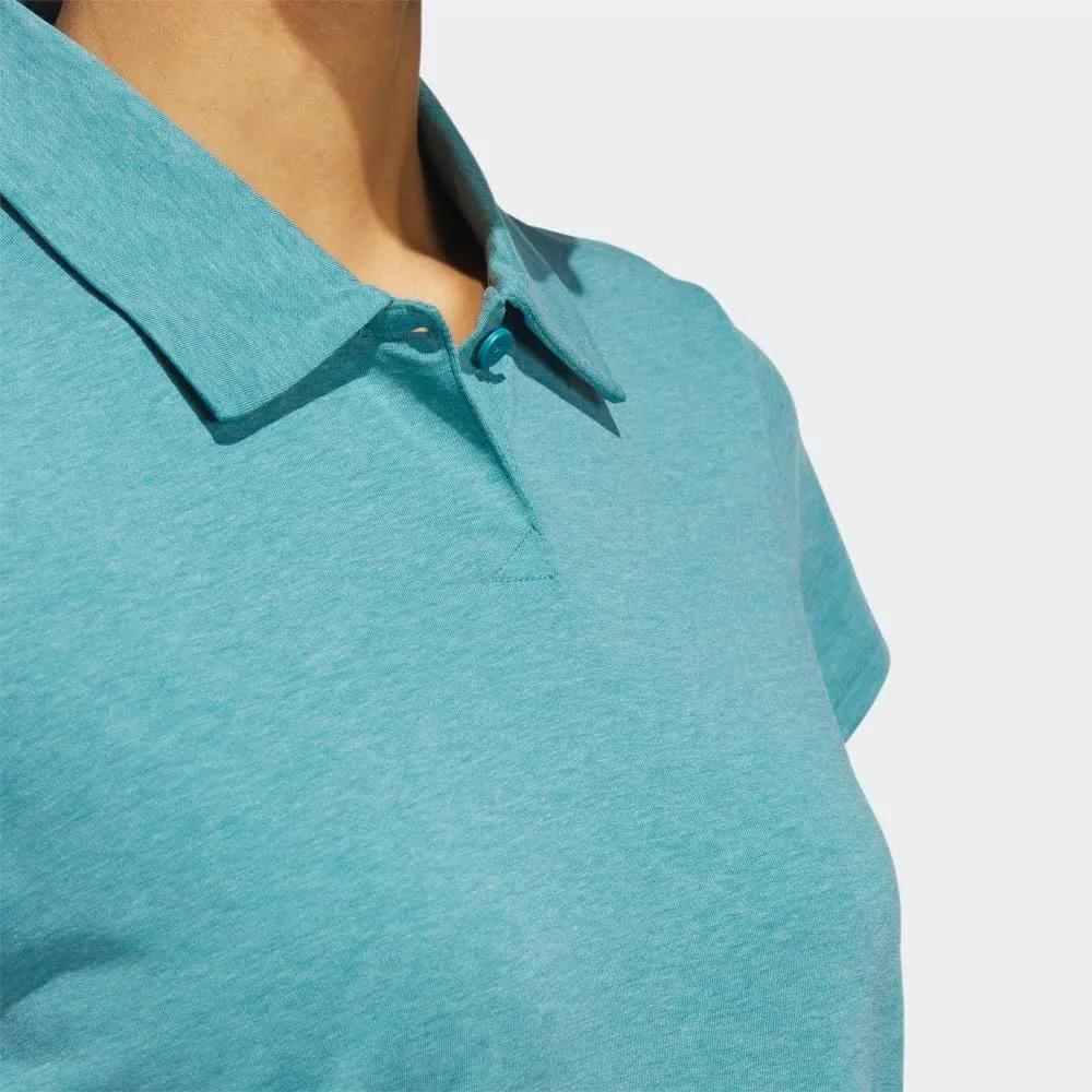 adidas Women's Go-to Heathered Golf Polo Shirt