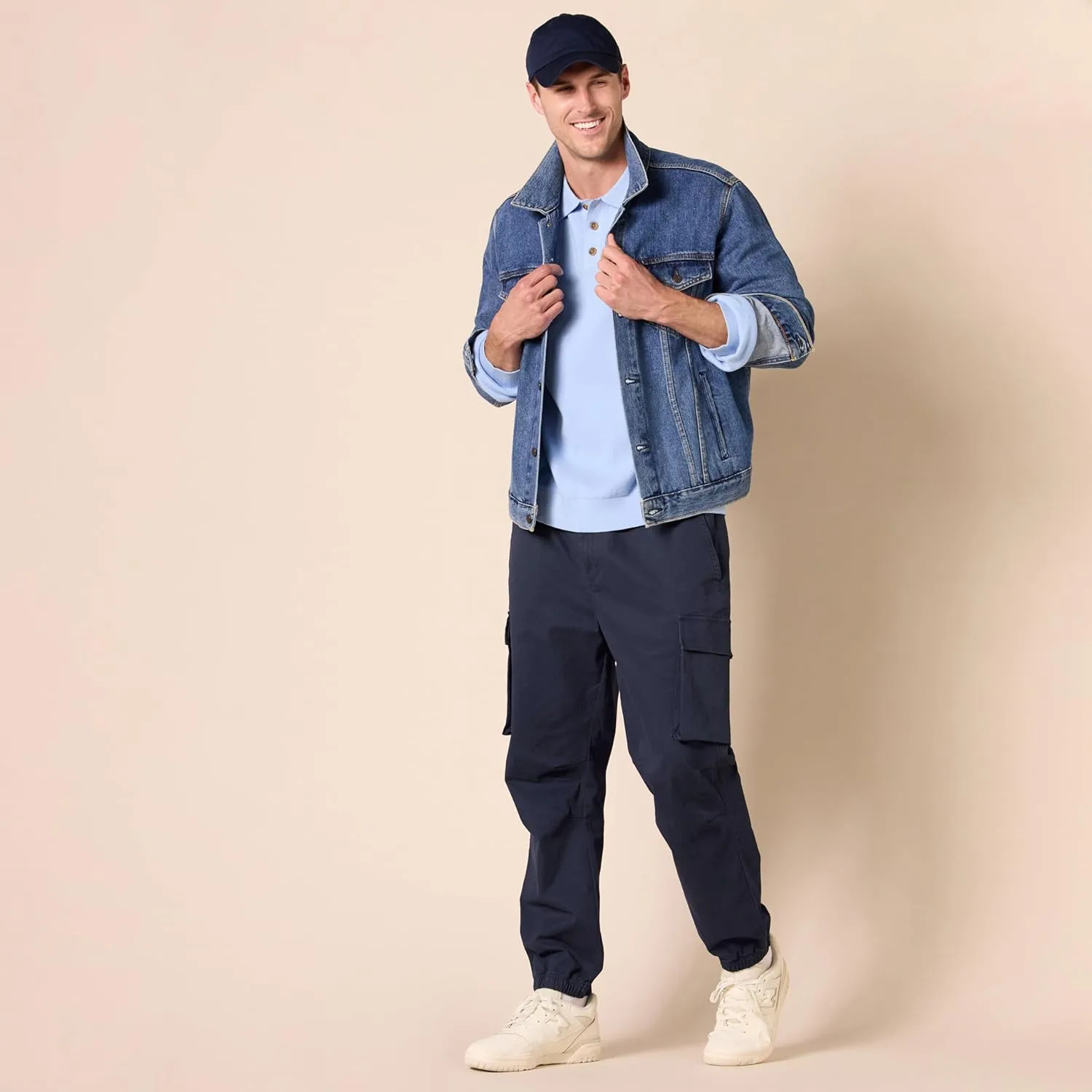 Amazon Essentials Men's Drawstring-Waist Regular-Fit Cargo Jogger