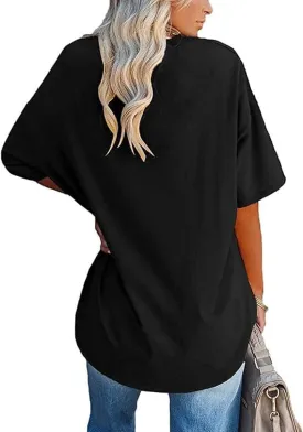 Aoang Graphic Tshirts Oversized Womens Summer Crewneck Short Sleeve Tee Shirt Blouse Tops