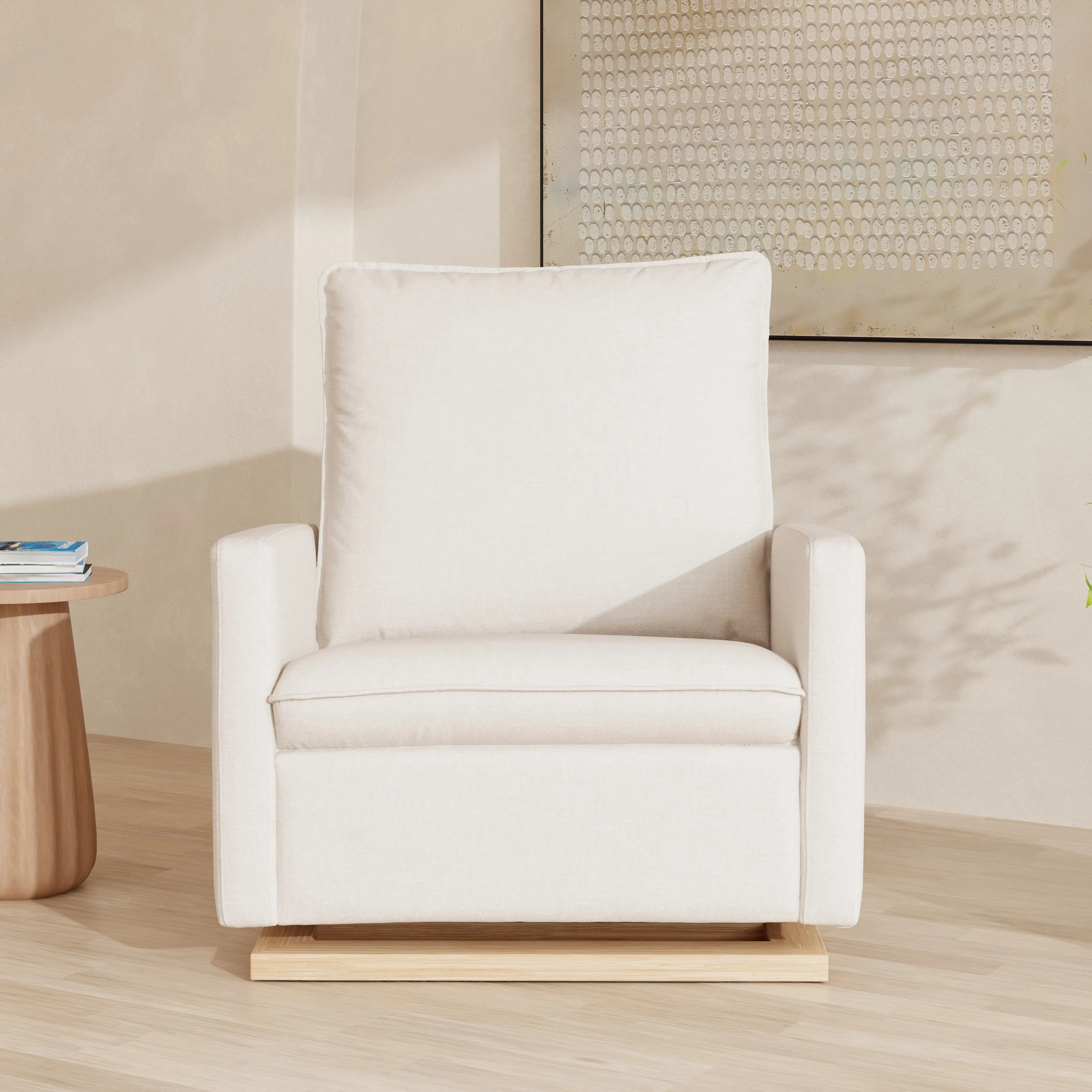 Babyletto Cali Pillowback Chair and a Half Glider | Water Repellent & Stain Resistant