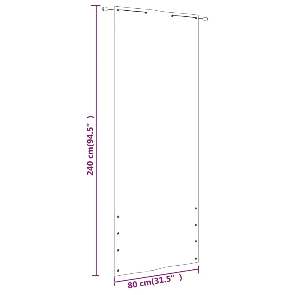 Balcony Screen Brown 80x240 cm Oxford Fabric