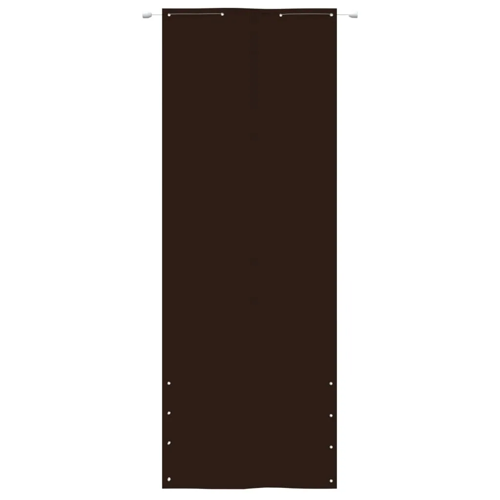 Balcony Screen Brown 80x240 cm Oxford Fabric