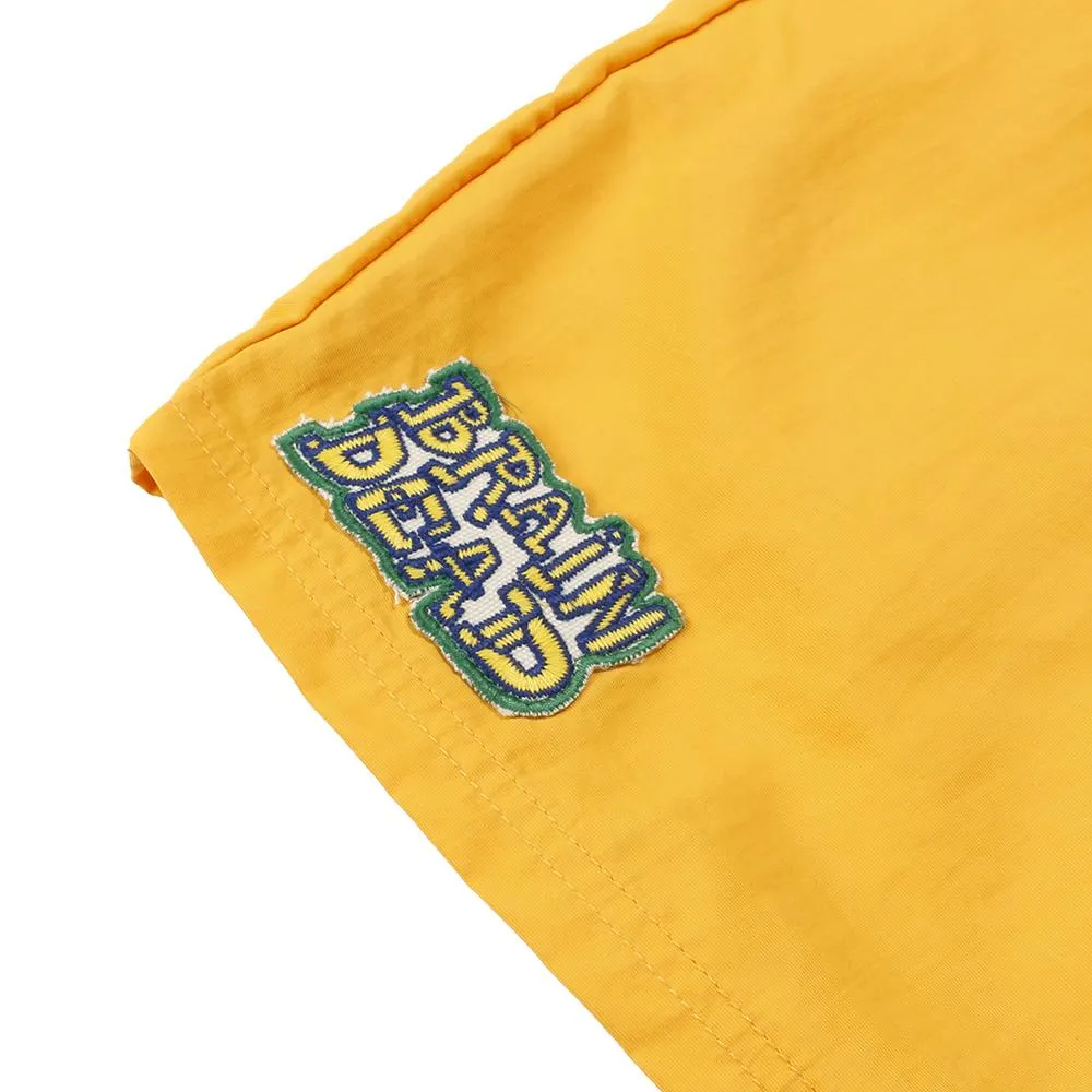Brain Dead Mushroom Patch Nylon Beach Short / Gold