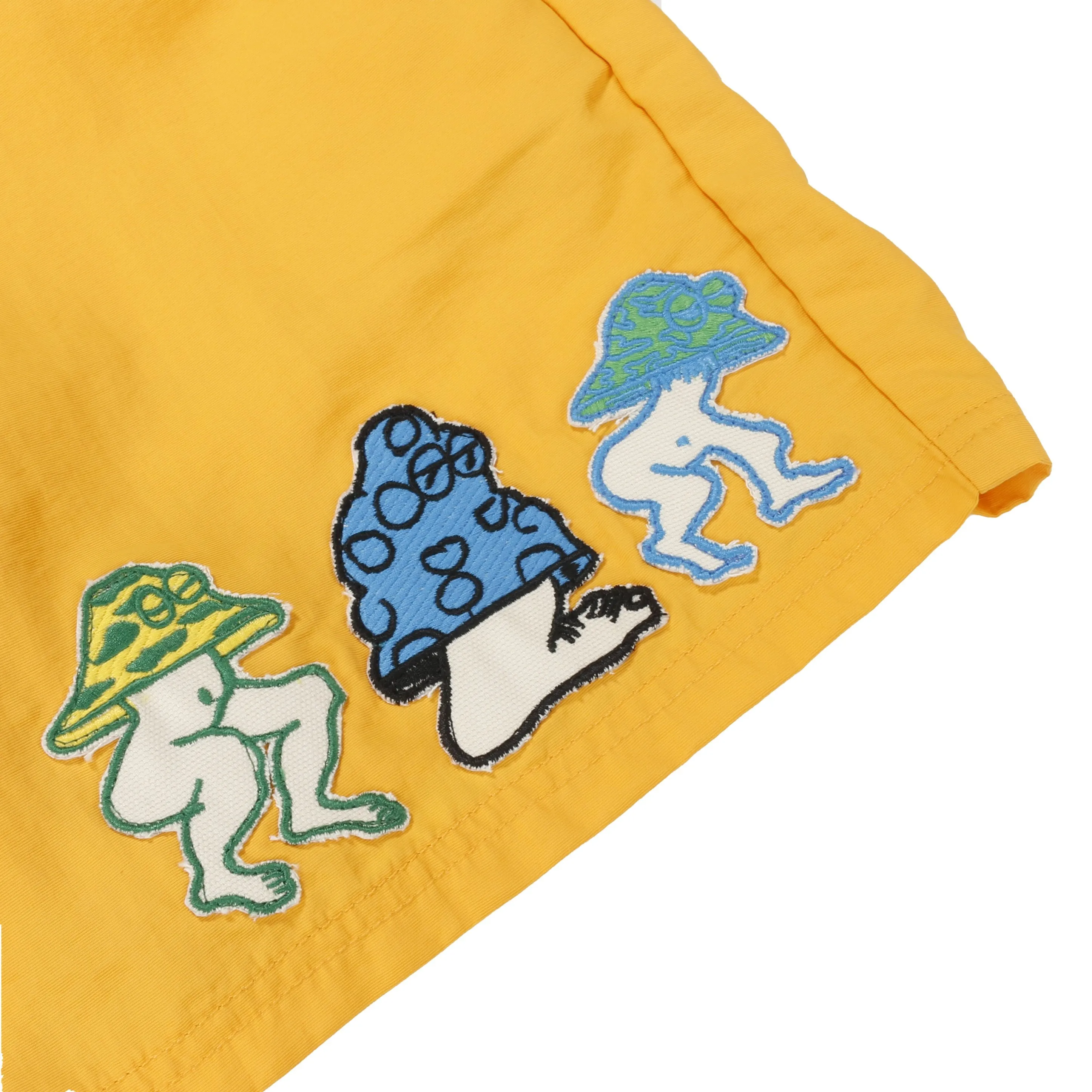 Brain Dead Mushroom Patch Nylon Beach Short / Gold