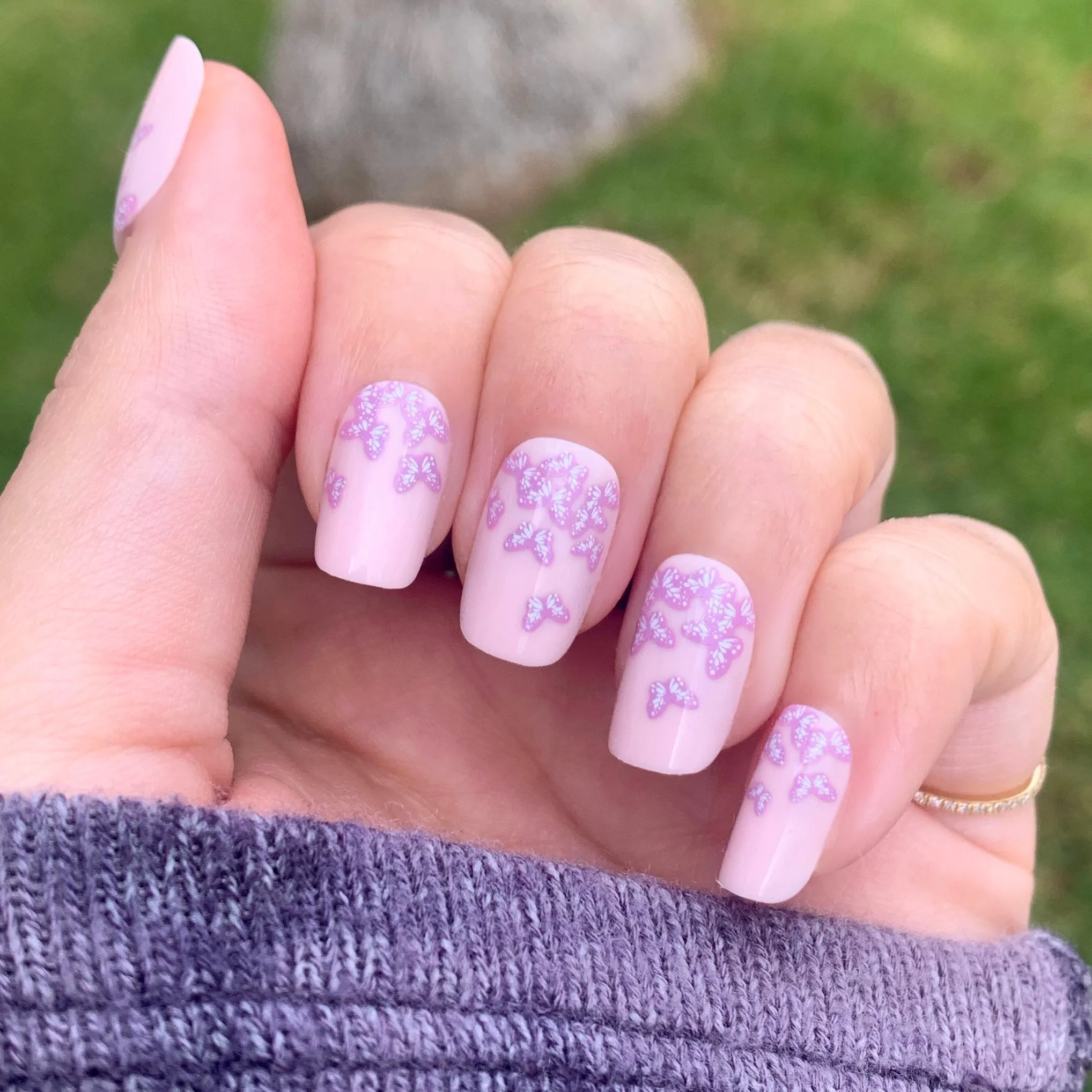 Butterfly Ombre - Press-On | Short | Squoval - Part of Set