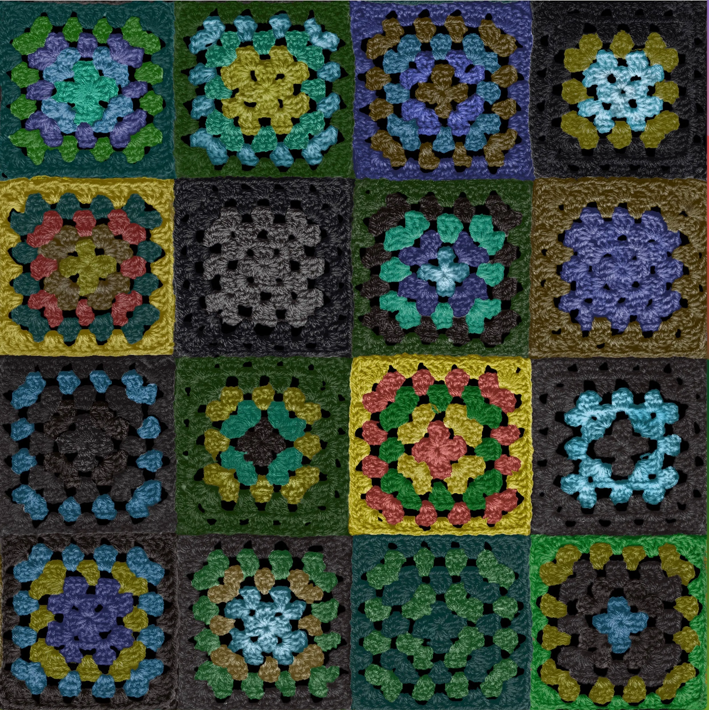 Crochet Wallpaper - Multi