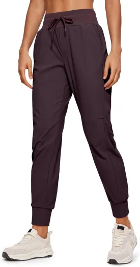 CRZ YOGA Athletic High Waisted Joggers for Women 27.5" - Lightweight Workout Travel Casual Outdoor Hiking Pants with Pockets