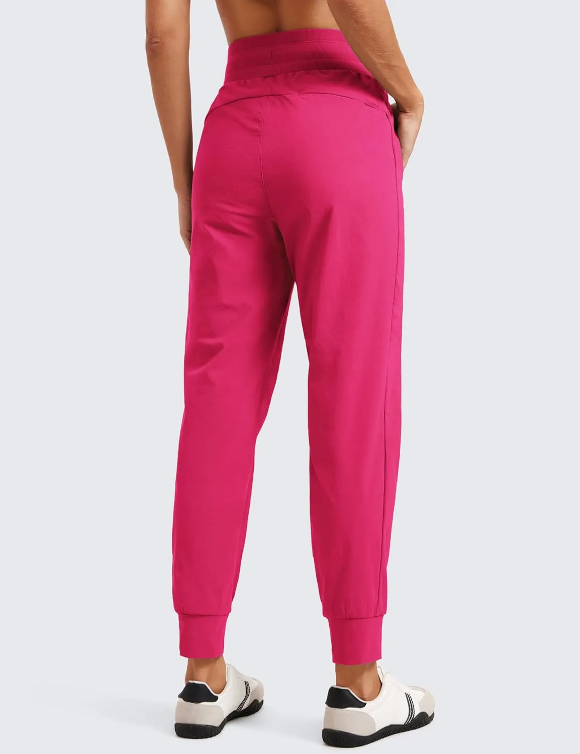 CRZ YOGA Athletic High Waisted Joggers for Women 27.5" - Lightweight Workout Travel Casual Outdoor Hiking Pants with Pockets