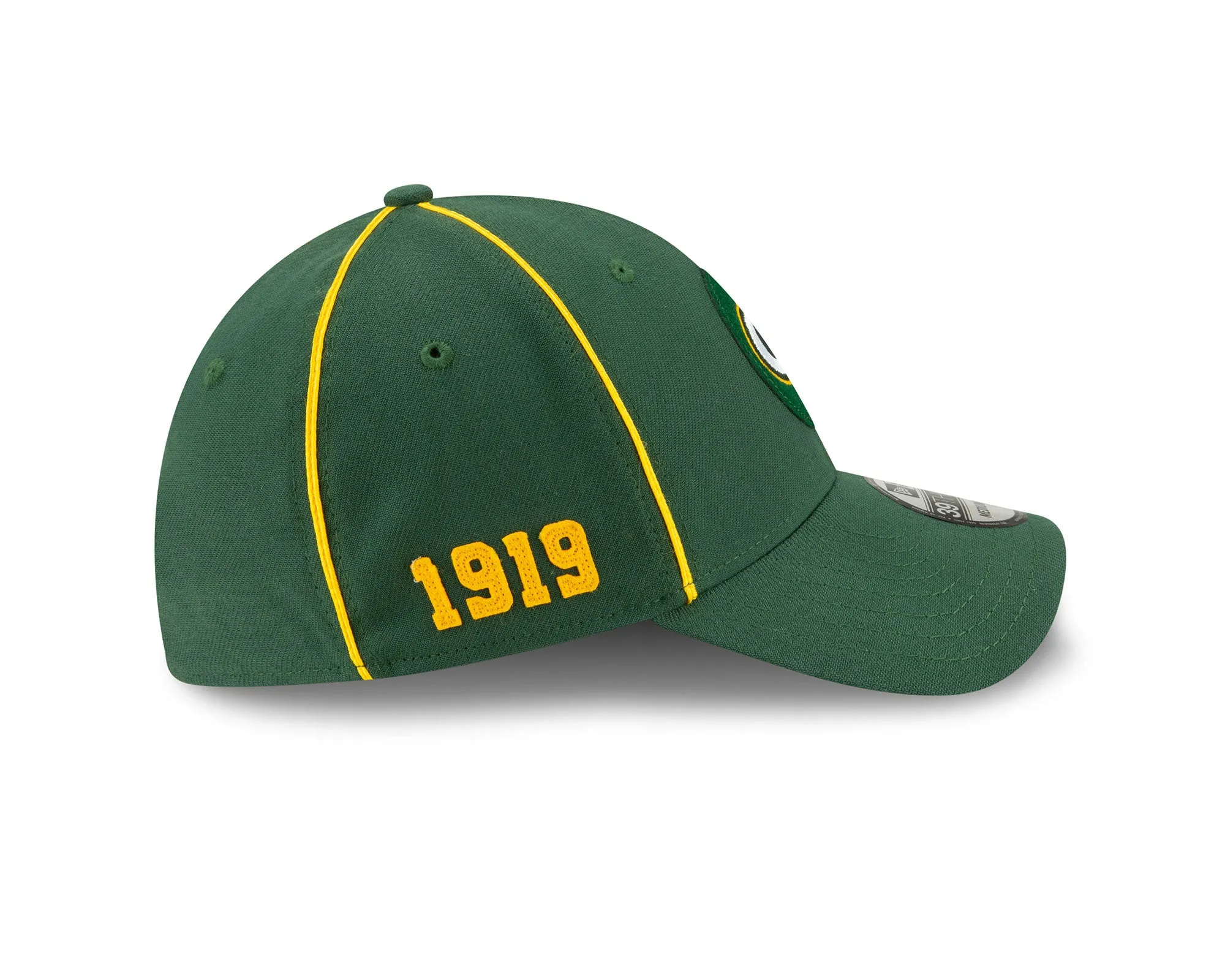 Green Bay Packers Sideline Home 39THIRTY Stretch Fit Cap, M/L