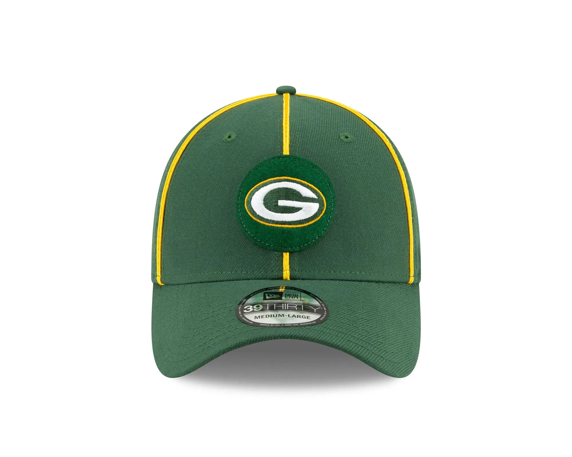 Green Bay Packers Sideline Home 39THIRTY Stretch Fit Cap, M/L