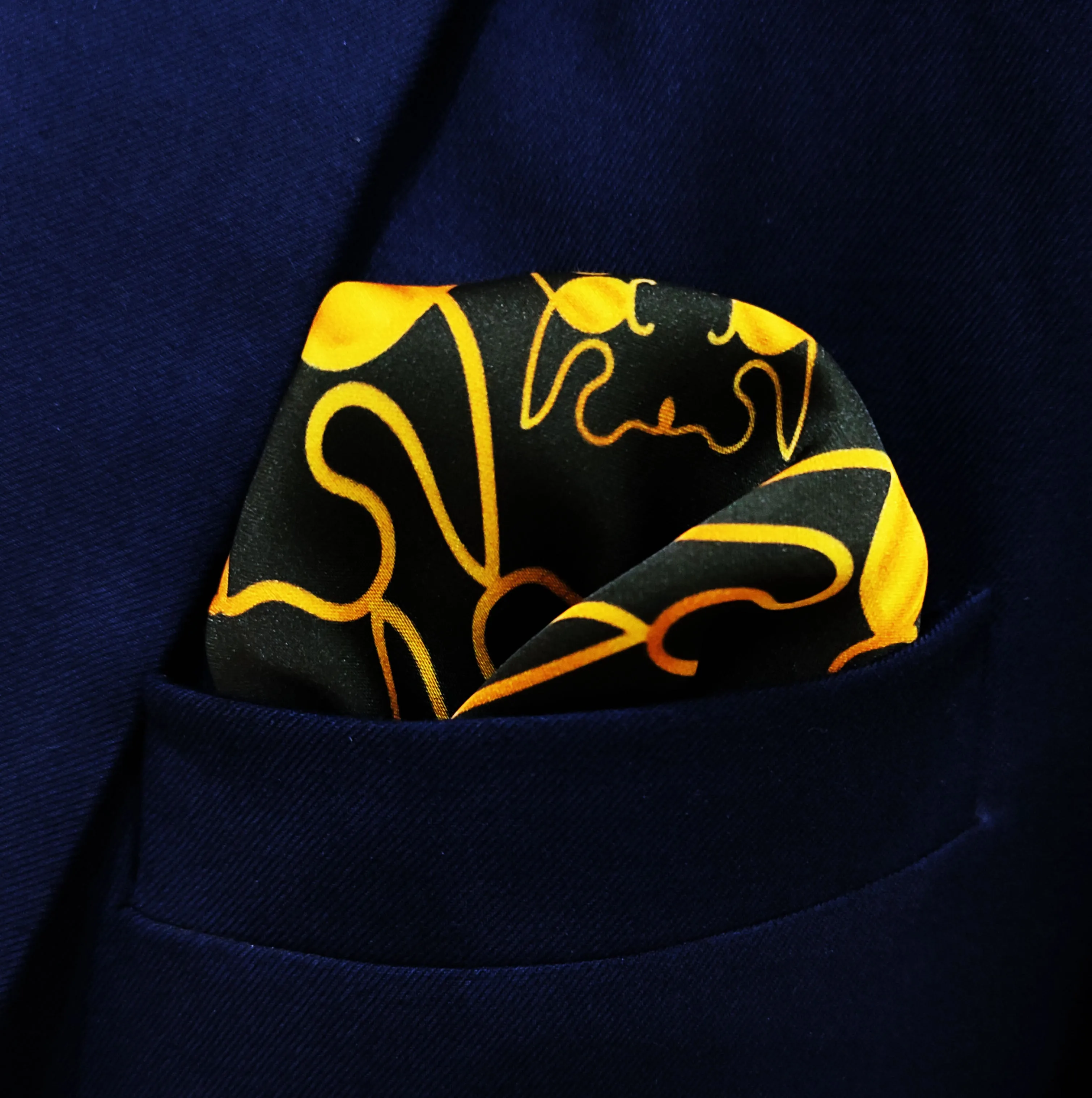 Indian necklace pattern Silk Pocket Square
