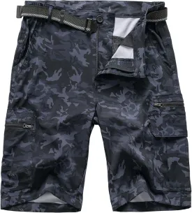 Jessie Kidden Mens Outdoor Casual Expandable Waist Lightweight Water Resistant Quick Dry Fishing Hiking Shorts