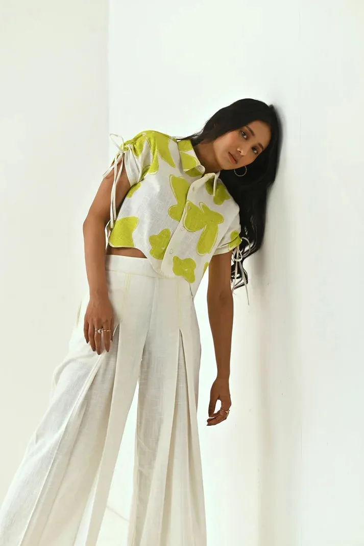 Khadi White Ladies Officewear Trouser