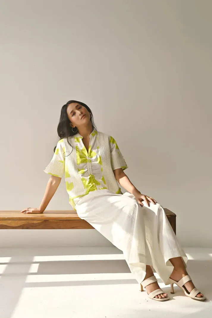 Khadi White Ladies Officewear Trouser