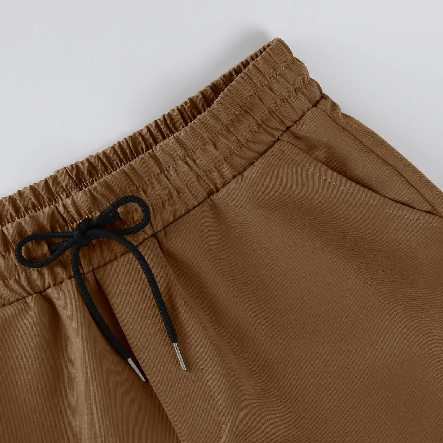 Mencomfy Cargo Pants Casual Stretch Slim Fit Hiking Pant Drawstring Athletic Joggers with Multi Pockets Tapered Trousers