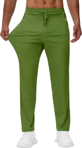 Men's 30" 34" 36" Tall Sweatpants - Lightweight Athletic Workout Running Traning Track Joggers Pants with Zipper Pocket