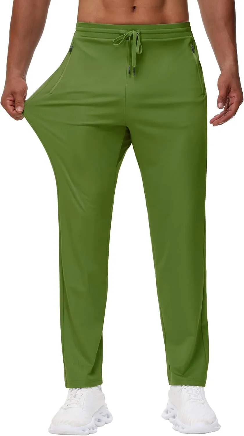 Men's 30" 34" 36" Tall Sweatpants - Lightweight Athletic Workout Running Traning Track Joggers Pants with Zipper Pocket