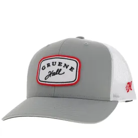"Gruene Hall" Hat Grey/ White w/Red & Navy Patch