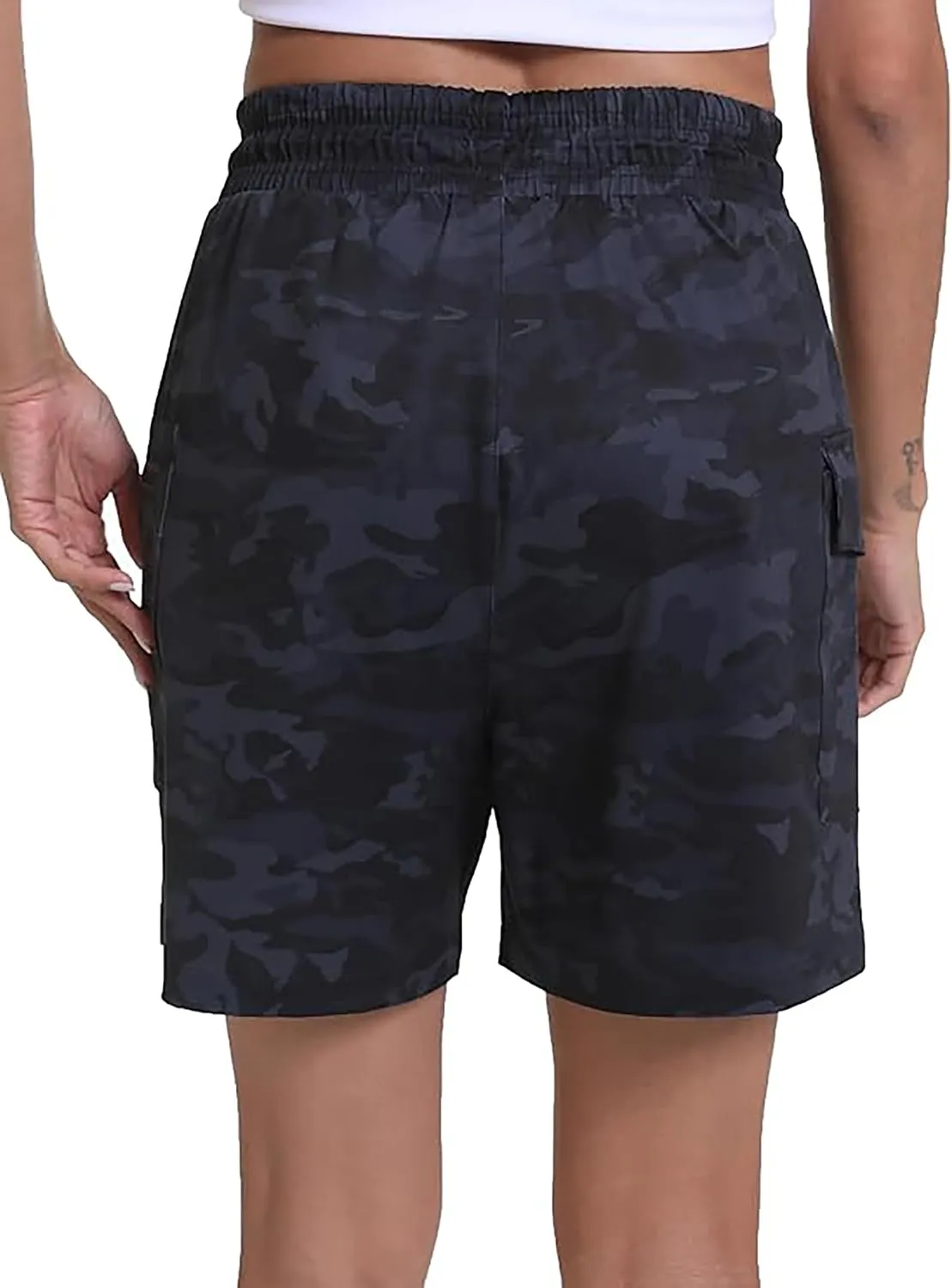 Rrosseyz Women's Hiking Cargo Shorts with Pockets Quick Dry Athletic Gym for Women Exercise Lounge