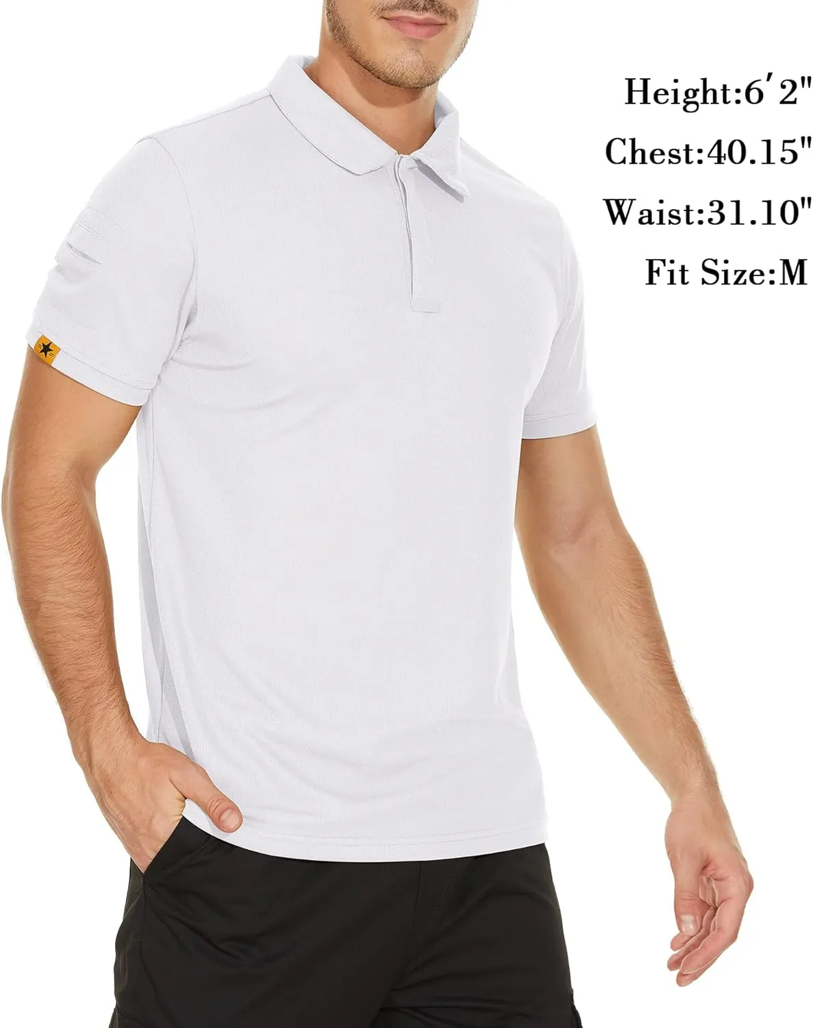 V VALANCH Mens Polo Shirts Short Sleeve Moisture Wicking Golf Polo Athletic Collared Shirt Tennis T-Shirt Tops