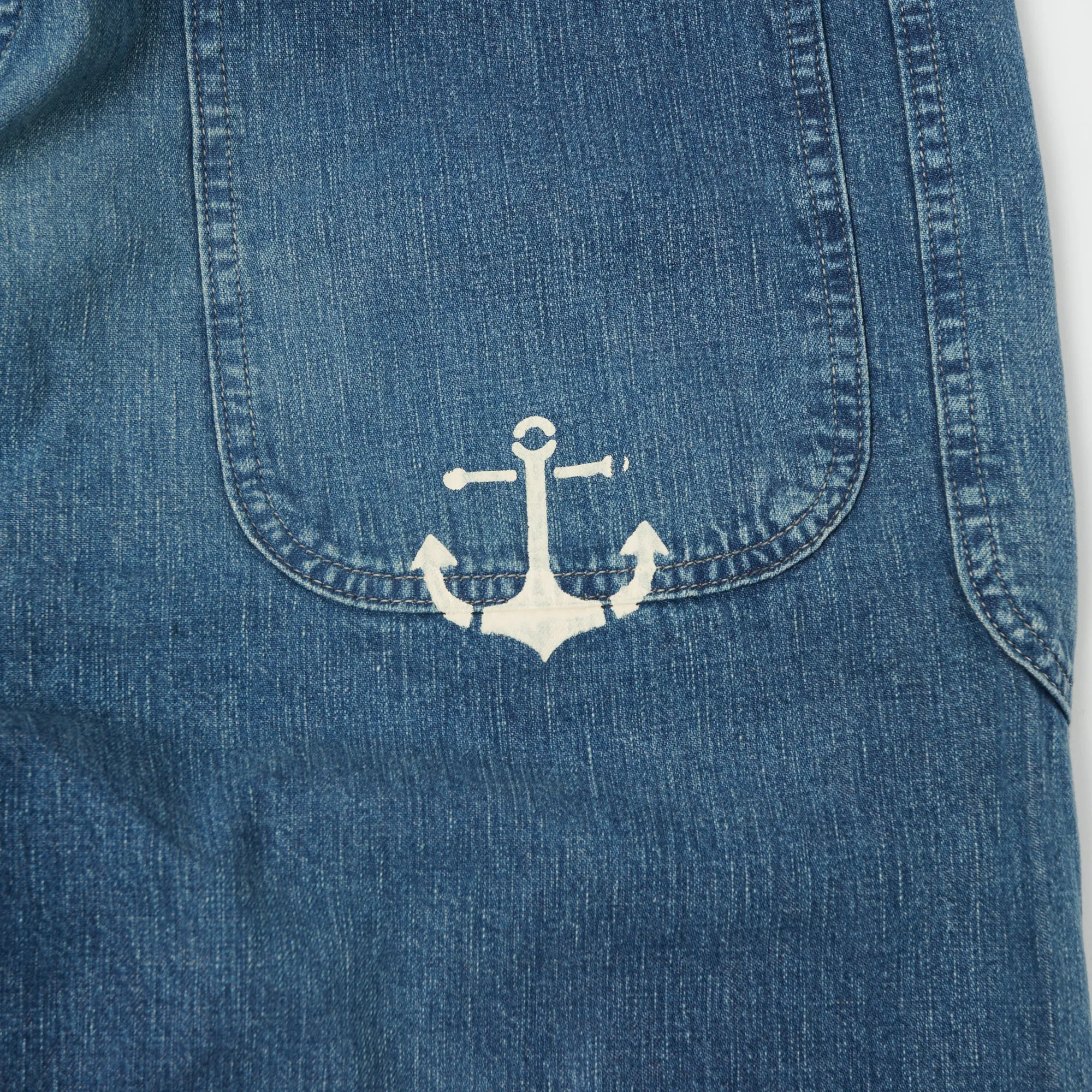 Warehouse & Co Washed Denim Loose Straight Seaman's Pant