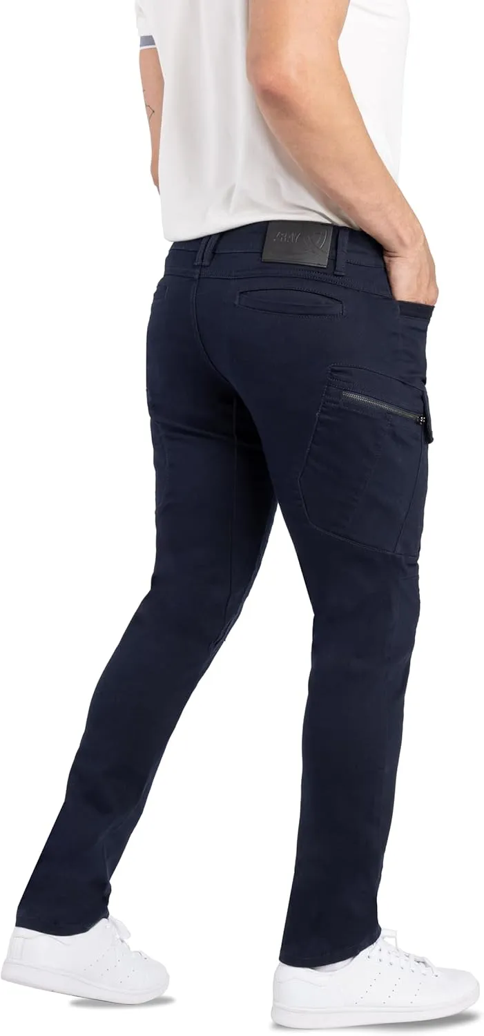 X RAY Men's Stretch Cargo Pants, Casual Flex Hiking Multi-Pocket Tactical Work Slim Fit Cargo Pants for Men
