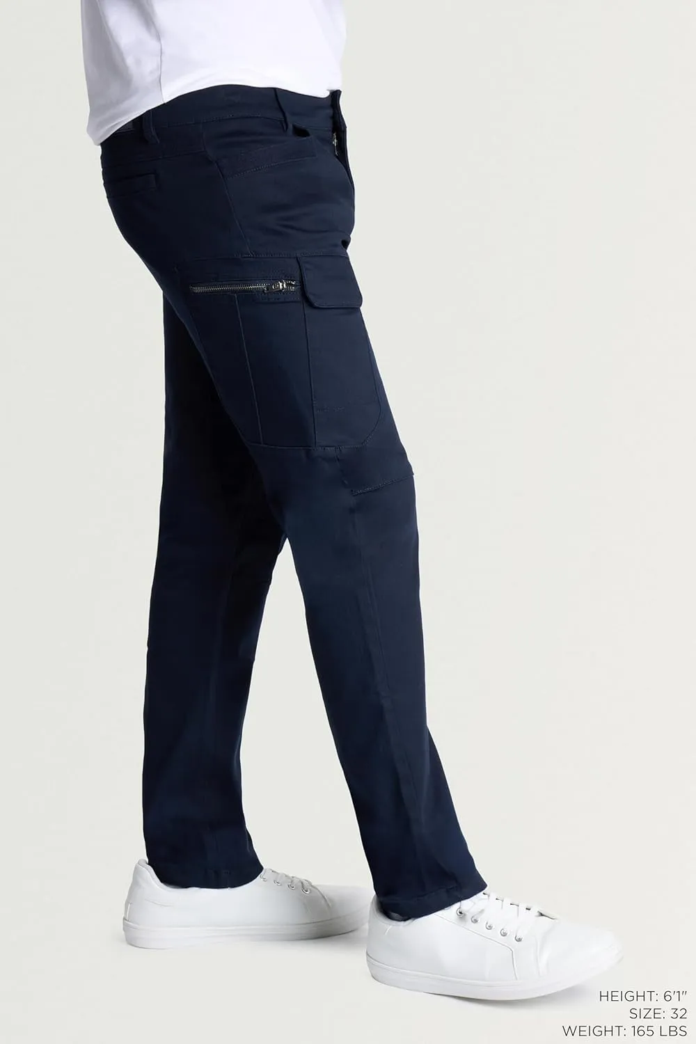 X RAY Men's Stretch Cargo Pants, Casual Flex Hiking Multi-Pocket Tactical Work Slim Fit Cargo Pants for Men