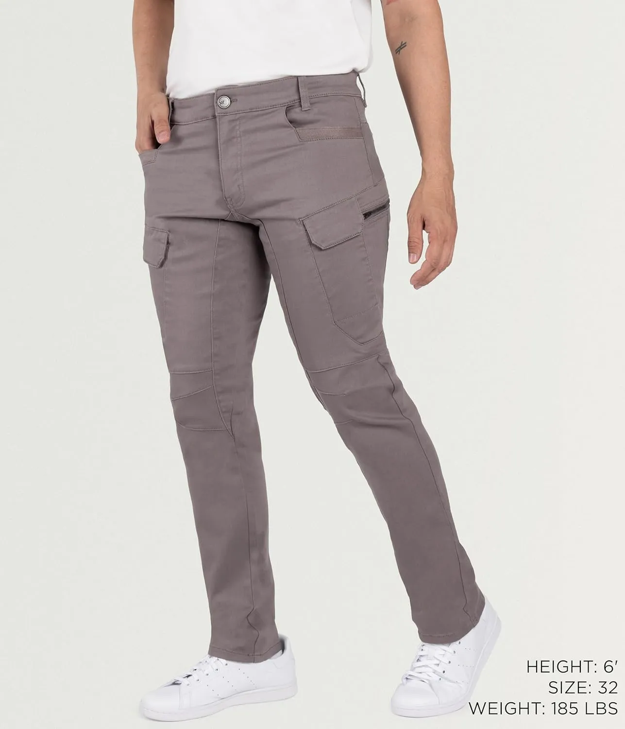 X RAY Men's Stretch Cargo Pants, Casual Flex Hiking Multi-Pocket Tactical Work Slim Fit Cargo Pants for Men