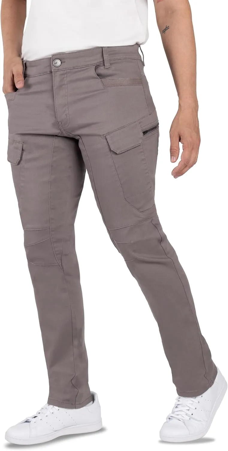 X RAY Men's Stretch Cargo Pants, Casual Flex Hiking Multi-Pocket Tactical Work Slim Fit Cargo Pants for Men