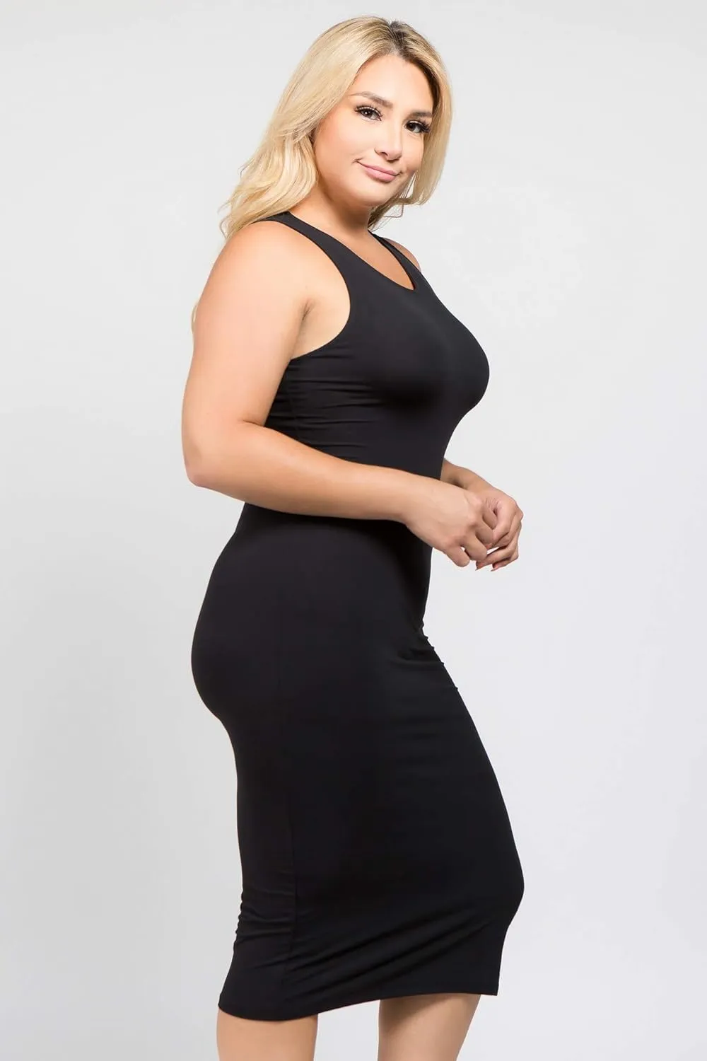 YELETE Women's Bodycon Midi Tank Dress