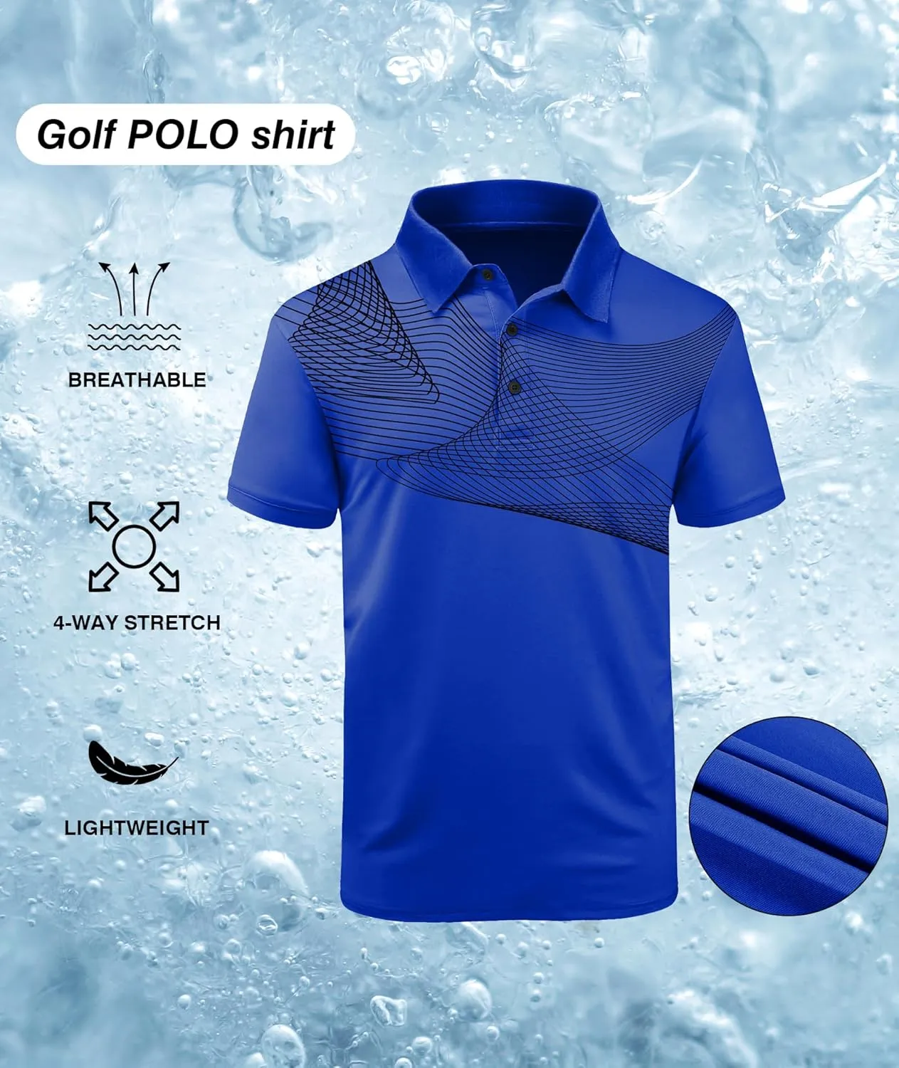 ZITY Golf Polo Shirts for Men Short Sleeve Athletic Tennis T-Shirt