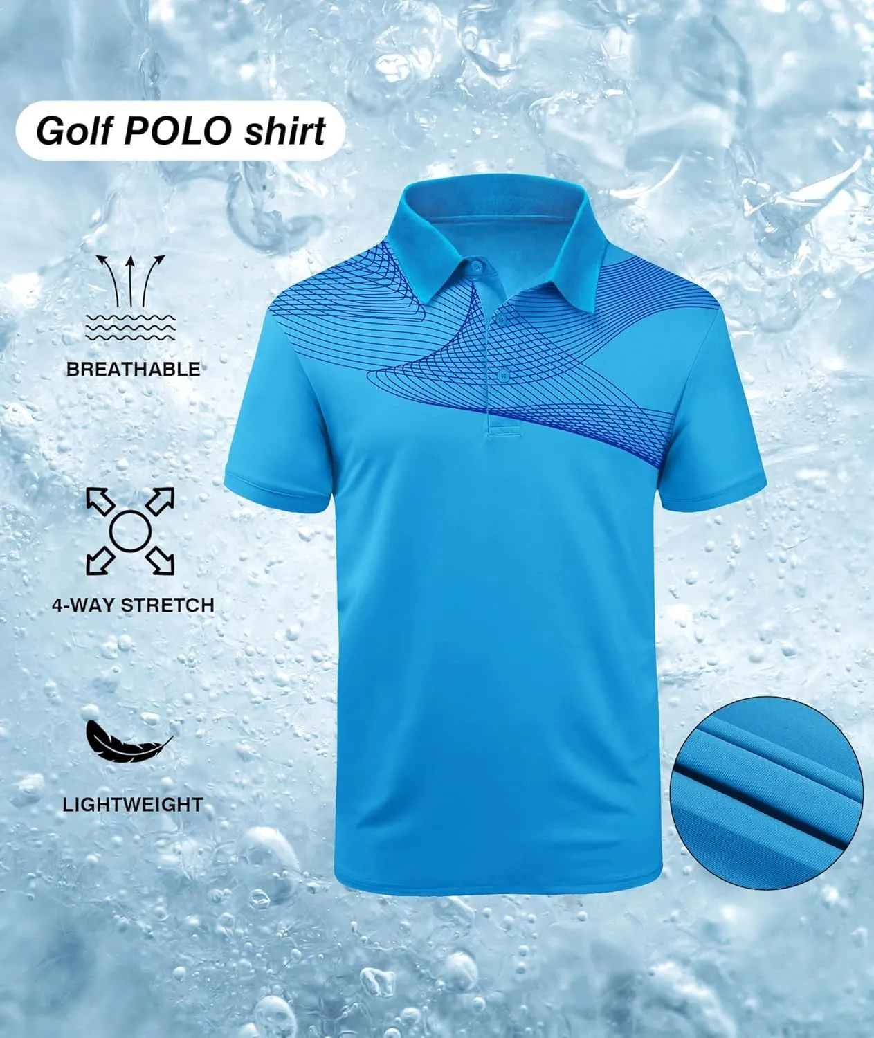 ZITY Golf Polo Shirts for Men Short Sleeve Athletic Tennis T-Shirt