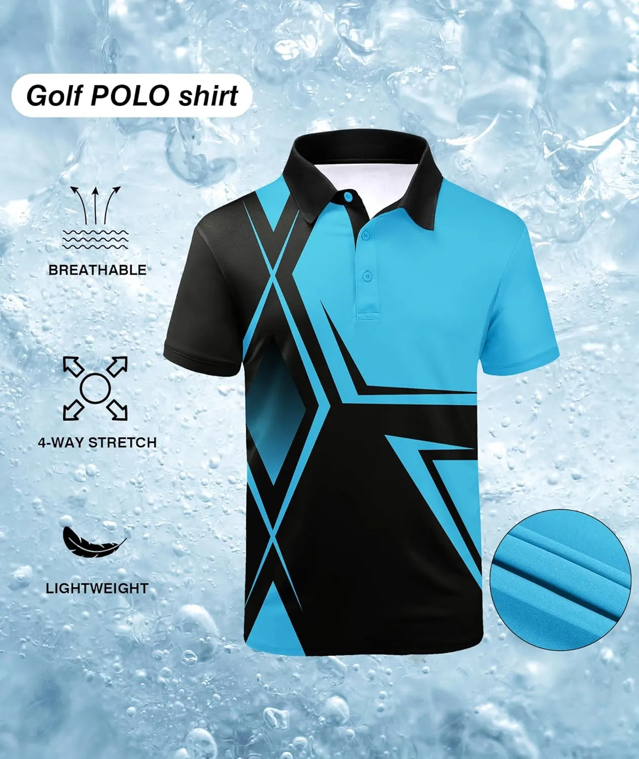 ZITY Golf Polo Shirts for Men Short Sleeve Athletic Tennis T-Shirt